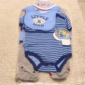 Sweet & Soft 5 PC baby gift set Little man 36